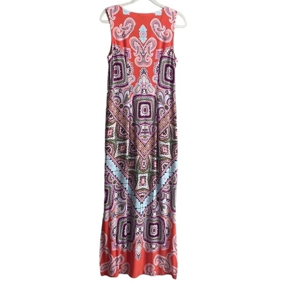 MSK Orange Long Maxi Dress Size M - Picture 6 of 8